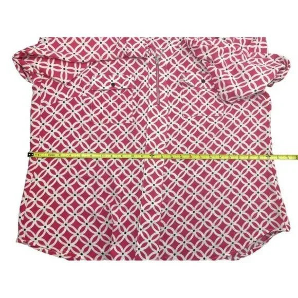 STUDIO WORKS Woman 2X Blouse Pink Front ZIP & 2 Pocket - Picture 6 of 15